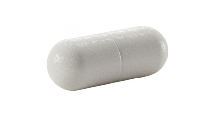 Isolated White Capsule Medicine Pill Health Supplement Transparent