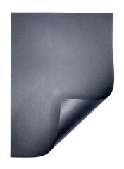 Black paper with curved corners on transparent background png file
