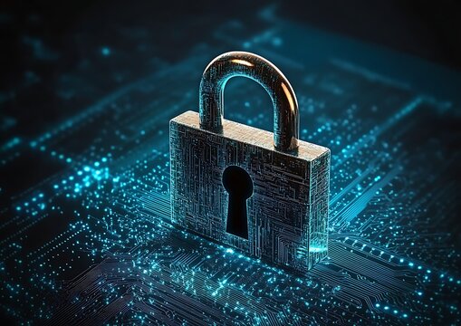 Data security on a circuit using a padlock with a keyhole is a modern, safe technique,