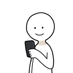 スマホを操作する人のイラスト