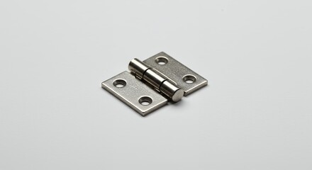 Metal hinges isolated on white background