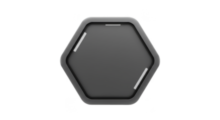 3d Gray Hexagon Shape Metallic Isolated Background