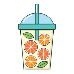 Refreshing fruit infused drink in a to go cup perfect for summer beverages