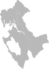 Fototapeta premium Darien, Panama – administrative vector map with district boundaries (Web Mercator projection, PPT-compatible & fully editable)