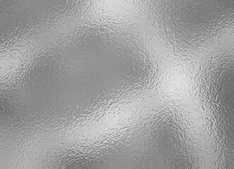 Silver gray foil glass texture background. Abstract gradient bright light reflection and shiny rough texture surface