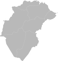 Obraz premium Herrera, Panama – administrative vector map with district boundaries (Web Mercator projection, PPT-compatible & fully editable)