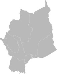 Cocle, Panama &ndash; administrative vector map with district boundaries (Web Mercator projection, PPT-compatible & fully editable)