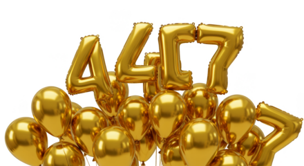 3D Golden Balloons for Celebration Festive Anniversary Decoration