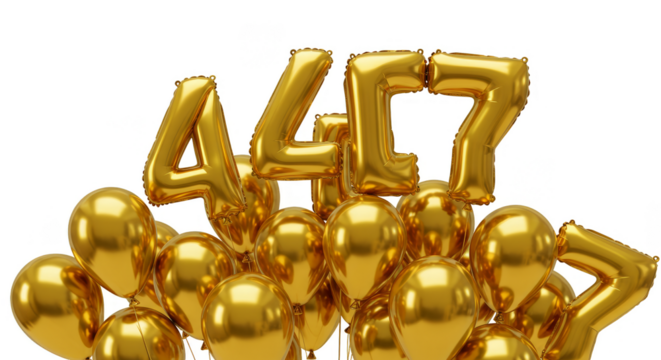 3D Golden Balloons for Celebration Festive Anniversary Decoration