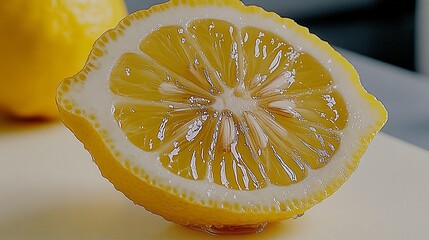 Juicy Lemon Slice Closeup