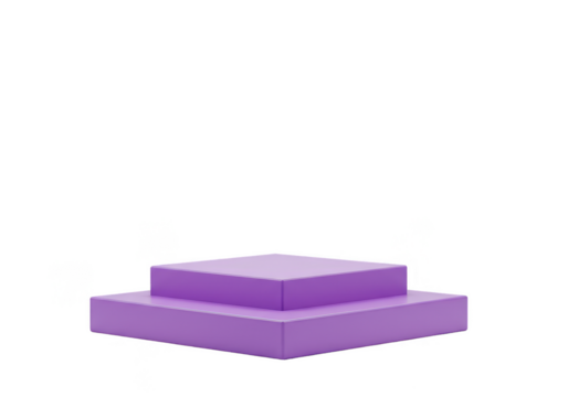 3d Purple Podium Display Product Stage for Presentation on Transparent