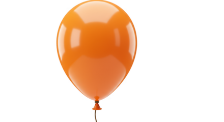 3D Orange Balloon Party Celebration Birthday Decoration Background