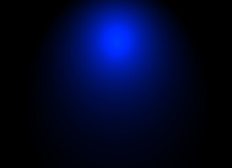 Blue light beam at the top with a dark background. Blue blurred beam light on dark background. Abstract blue blurred backgound.
