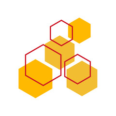 Geometric Hexagon Shape Vector Illustration