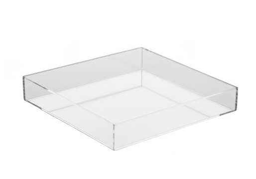 3d Render Transparent Square Box Isolated Background Empty White Cube