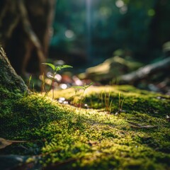 The Forest Floor Bathed In Tropical Sunlight
