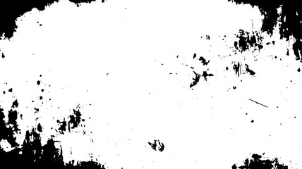 Obraz premium Grunge Border Texture with Distressed Ink Splatter on White Background