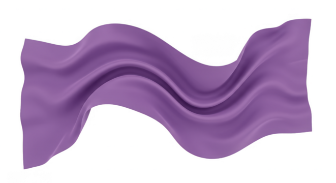 Abstract Illustration of Smooth Purple Fabric Texture with Waves Isolated