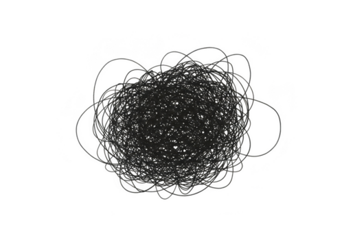 Abstract Background with Twisting Irregular Geometric Shapes with Transparent Background