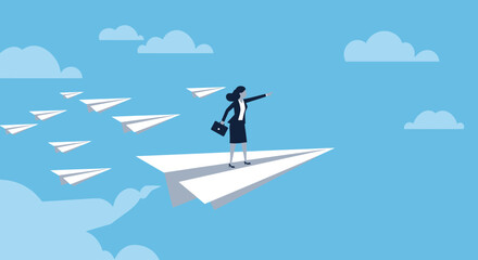 Obraz premium Businesswoman Leading the Way Vision, Innovation, and Strategic Success