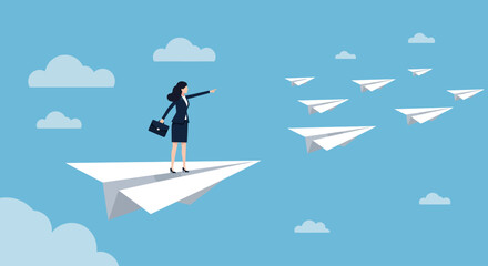 Obraz premium Businesswoman Leading the Way Strategic Vision and Entrepreneurial Success