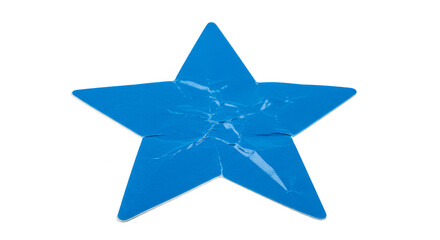 Fototapeta premium Blue Star 3D Render Shape Geometric Abstract Transparent Illustration