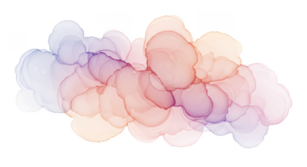 Abstract Watercolor Stain Isolated Background with Gradient and Fluid