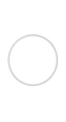 Abstract White Circle Ring Isolated on Black Transparent Background