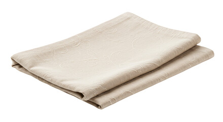 Beige Terry Cotton Towel Folded Isolated Transparent Background