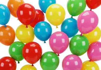Colorful Balloons Illustration For Celebration And Festive Transparent Background
