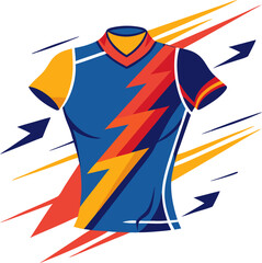 Fototapeta premium High-energy sportswear illustration with motion lines with white background.