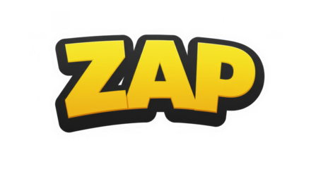 Cartoon Zap Text Typography Font Vector Sign Speech Illustration