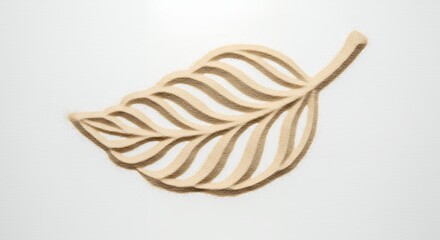 Beige leaf design illustration