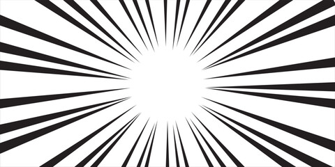 Naklejka premium Dynamic Black and White Radial Lines Creating a Burst Effect