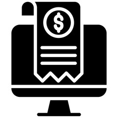 digital receipts glyph icon