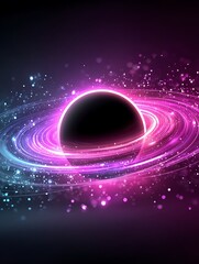 Obraz premium Colorful space planet rings