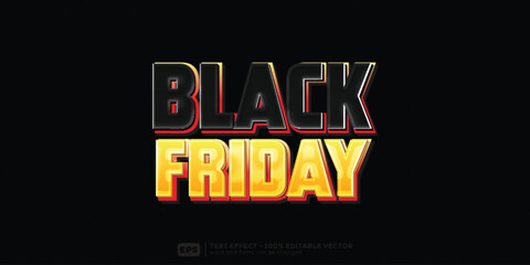 Black Friday1 3D Cartoon Editable Text Effect | Premium Font Template