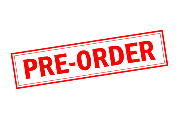 PRE-ORDER - Red Rubber Stamp with text PRE-ORDER
