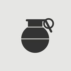 Vector Simple Isolated Grenade Icon