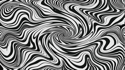 Black and white swirling abstract pattern with a central vortex vector