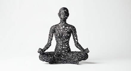 Abstract meditation figure