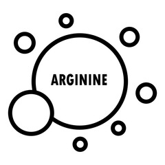arginine amino acid line icon