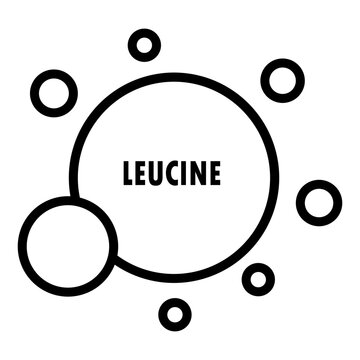 leucine amino acid line icon