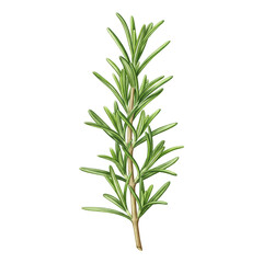 Naklejka premium Illustration of Rosemary Herb Sprig on Transparent Background
