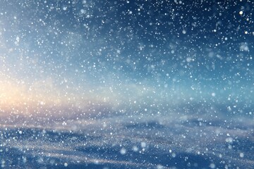 Light snowfall texture over gradient blue background