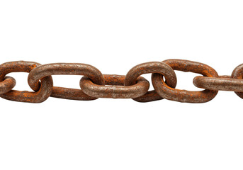 Obraz premium Illustration of Rusty Metal Chain Links Isolated On Transparent Background