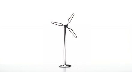 Simple line drawing of a small wind turbine