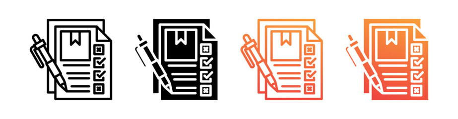 Testing Products Multi Style Icon Set Vector 