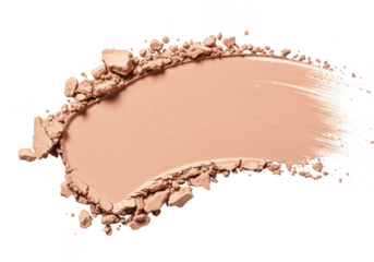 Isolated Beige Powder Cosmetic Stroke Beauty Product Transparent PNG