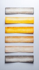 Gradient colored rectangular paper strips